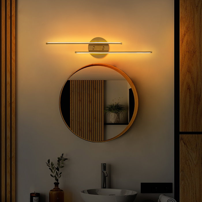Opviq Lámpara de pared Dorada con LED Integral